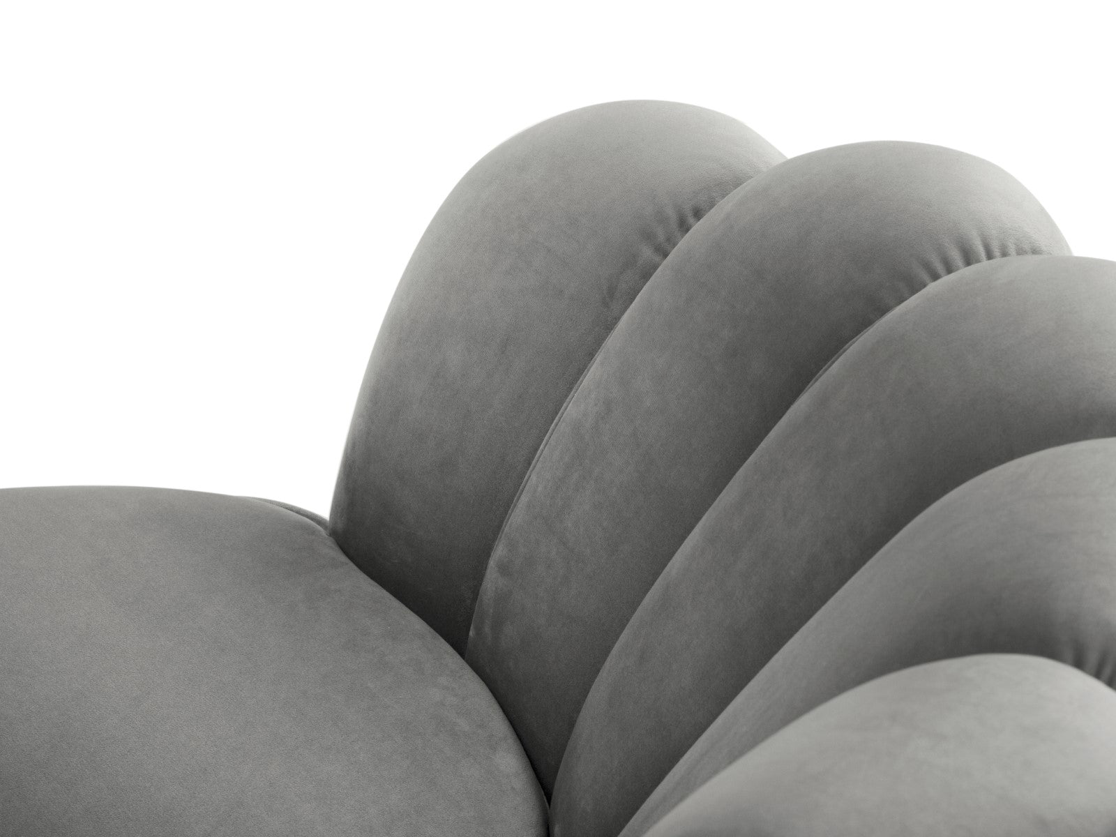 Cosmopolitan Design - Poltrona "Kingston" in velluto grigio scuro 