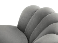 Cosmopolitan Design - Poltrona "Kingston" in velluto grigio scuro 