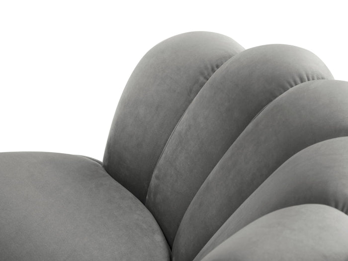 Cosmopolitan Design - Poltrona "Kingston" in velluto grigio scuro 