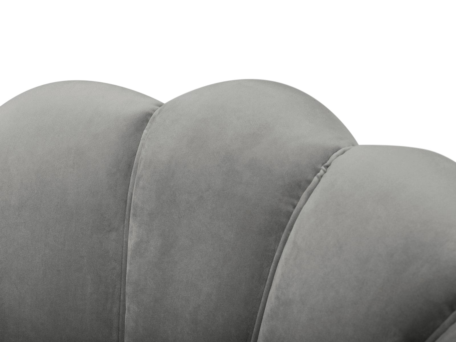 Cosmopolitan Design - Poltrona "Kingston" in velluto grigio scuro 