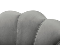 Cosmopolitan Design - Poltrona "Kingston" in velluto grigio scuro 