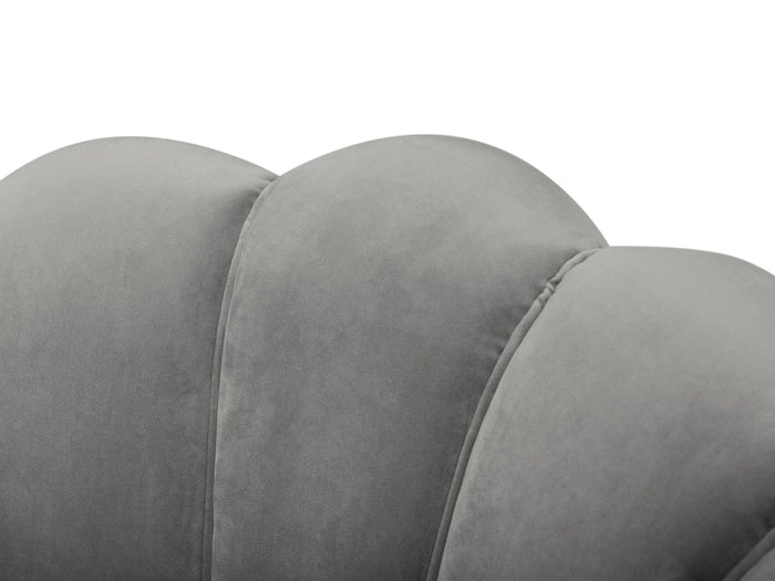 Cosmopolitan Design - Poltrona "Kingston" in velluto grigio scuro 