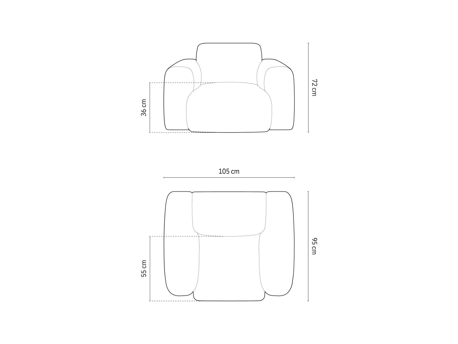 Cosmopolitan Design - Poltrona "Nolio" 2 posti in ciniglia terracotta 