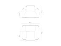 Cosmopolitan Design - Poltrona "Nolio" 2 posti in ciniglia terracotta 