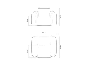 Cosmopolitan Design - Poltrona "Nolio" 2 posti in ciniglia terracotta 