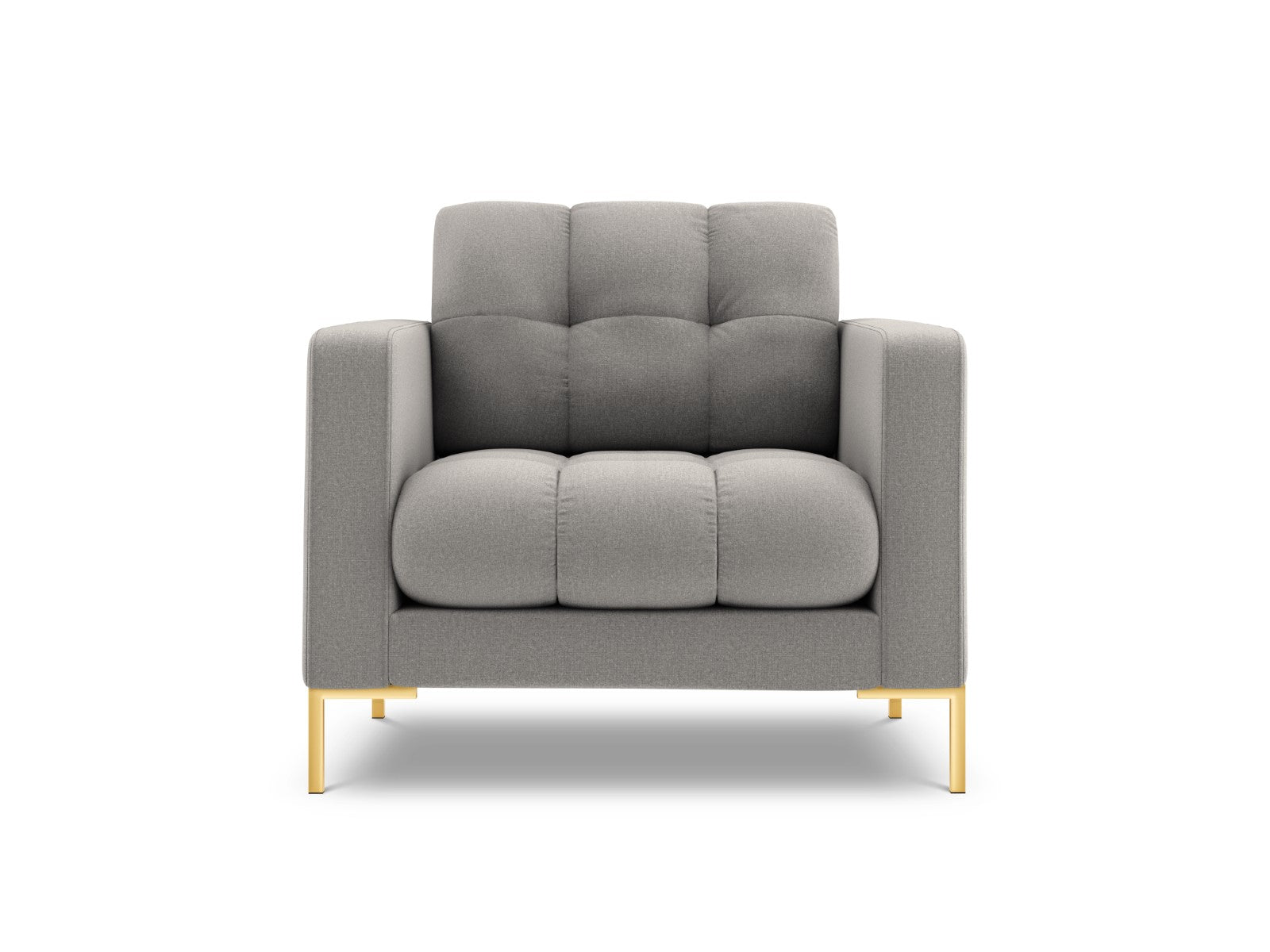 Cosmopolitan Design - Poltrona "Bali" in tessuto strutturato grigio chiaro 