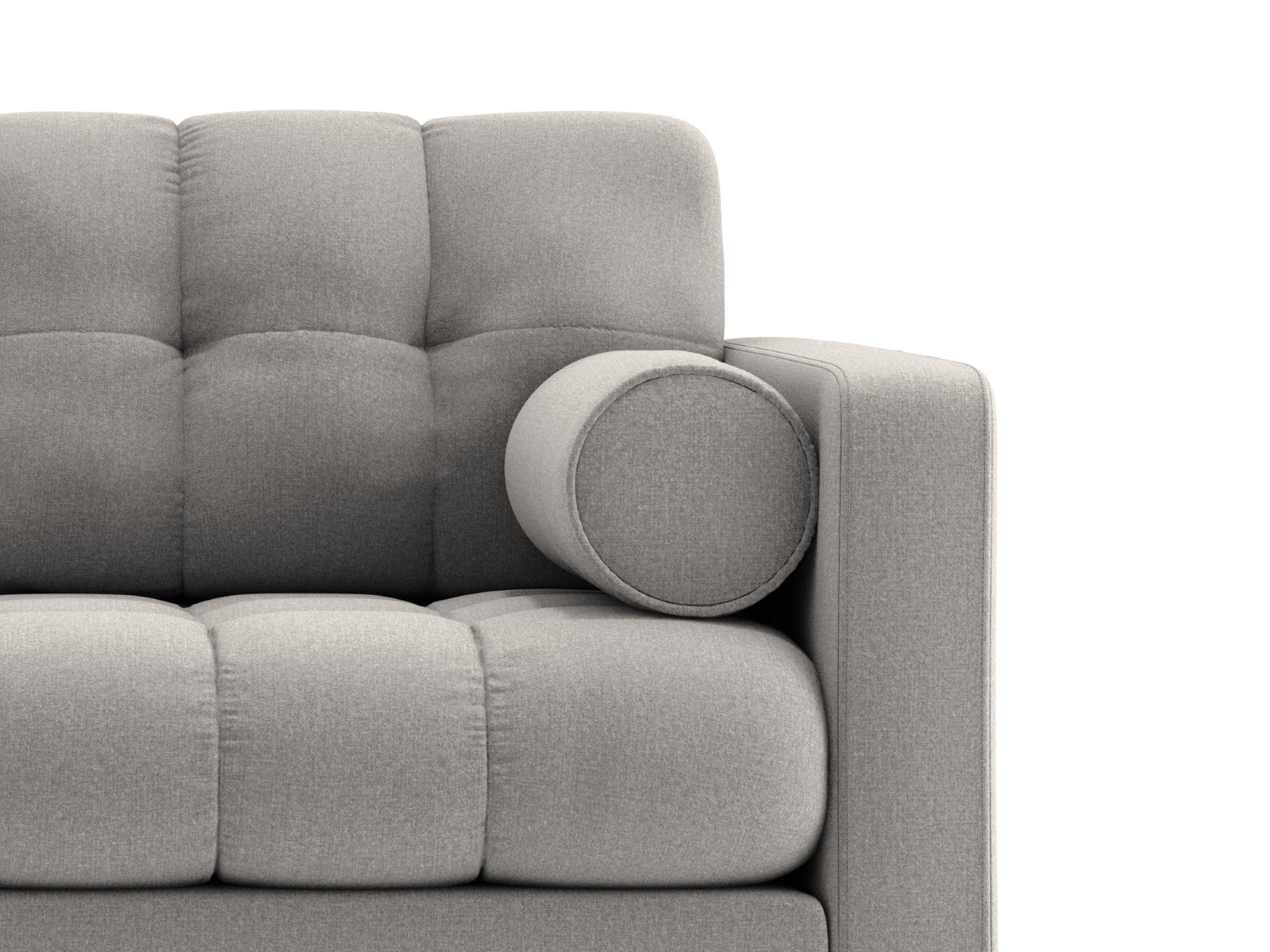 Cosmopolitan Design - Poltrona "Bali" in tessuto strutturato grigio chiaro 