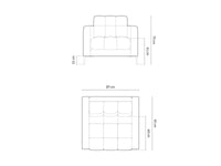 Cosmopolitan Design - Poltrona "Bali" in tessuto strutturato grigio chiaro 