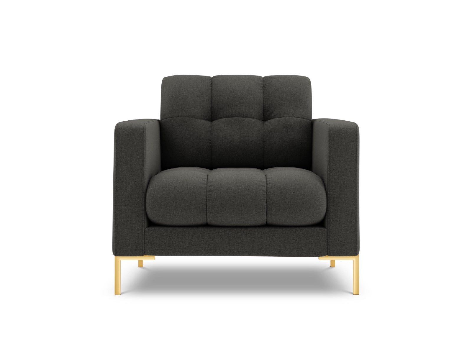 Cosmopolitan Design - Poltrona "Bali" in tessuto strutturato grigio scuro 