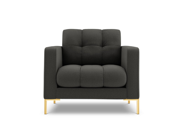 Cosmopolitan Design - Poltrona "Bali" in tessuto strutturato grigio scuro 