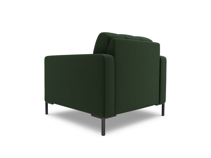 Cosmopolitan Design - Poltrona "Bali" in tessuto strutturato verde scuro 