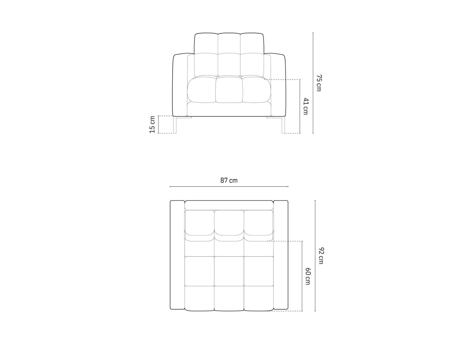 Cosmopolitan Design - Poltrona "Bali" in tessuto strutturato verde scuro 