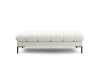 Cosmopolitan Design - Panca "Bali" 2 posti in tessuto strutturato beige chiaro 