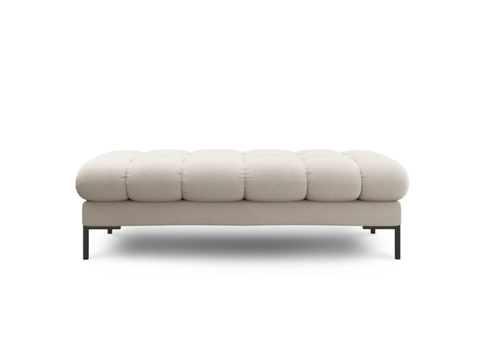 Cosmopolitan Design - Panca "Bali" 2 posti in tessuto strutturato beige 