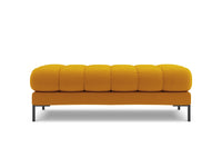 Cosmopolitan Design - Panca "Bali" 2 posti in tessuto strutturato giallo 