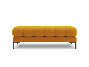 Cosmopolitan Design - Panca "Bali" 2 posti in tessuto strutturato giallo 