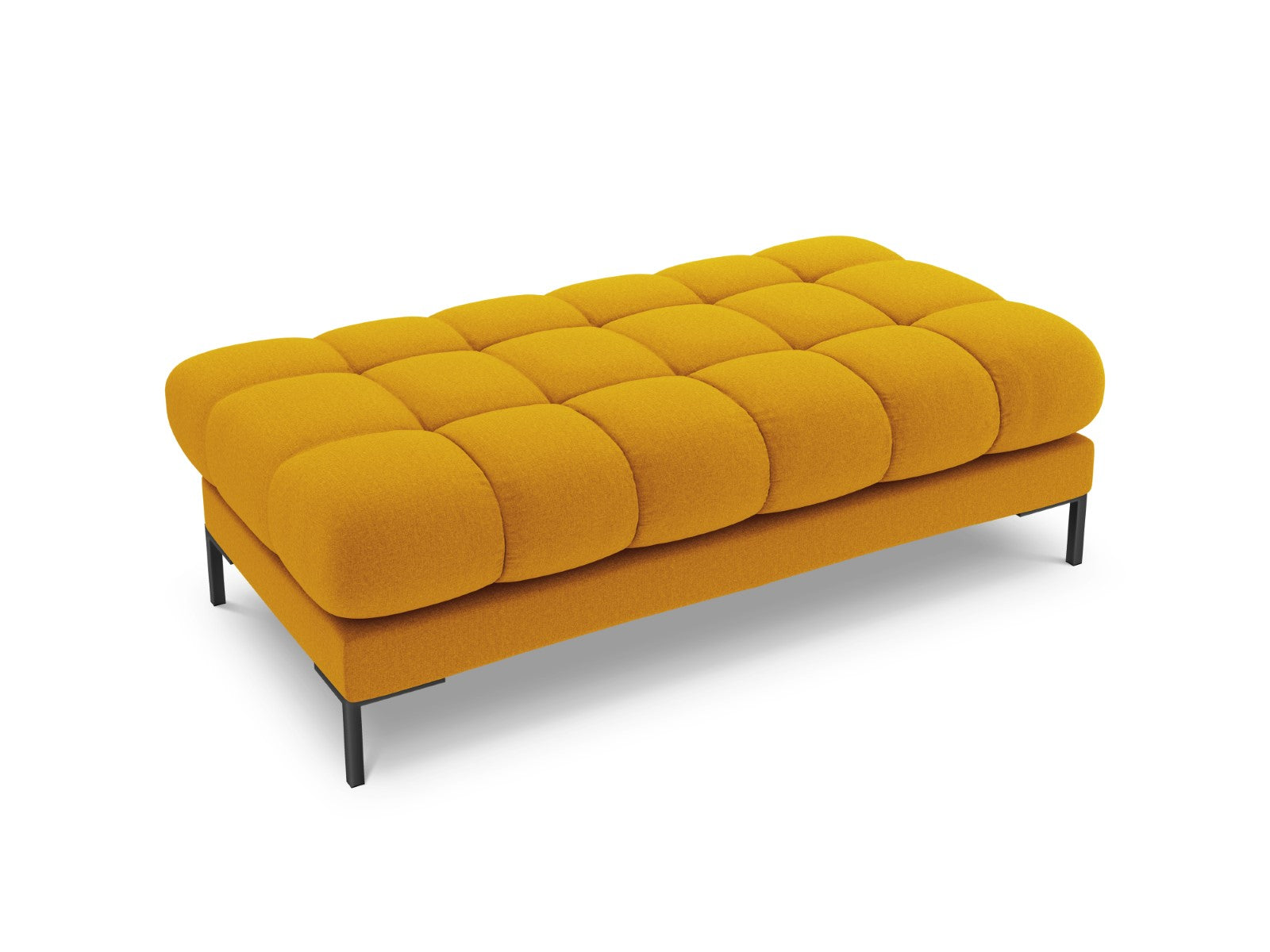 Cosmopolitan Design - Panca "Bali" 2 posti in tessuto strutturato giallo 