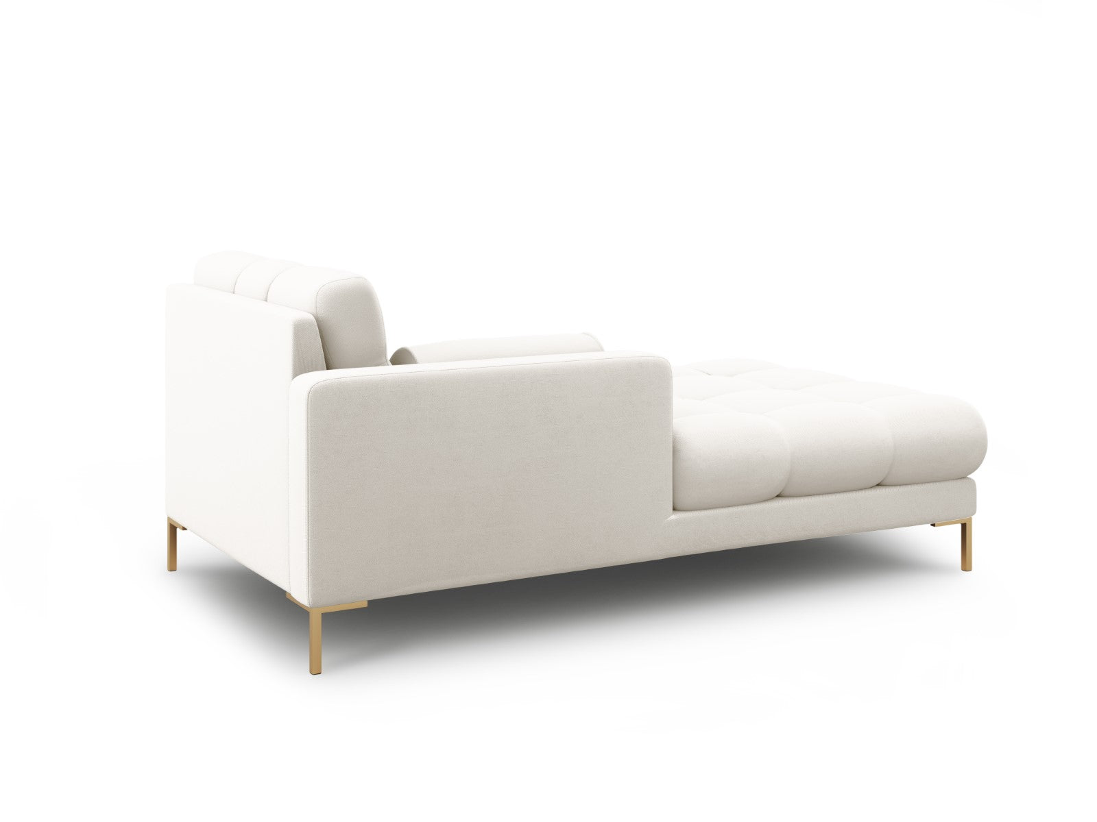 Cosmopolitan Design - Chaise longue sinistra "Bali" in tessuto strutturato beige chiaro 