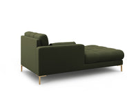 Cosmopolitan Design - Chaise longue sinistra "Bali" in tessuto strutturato verde 