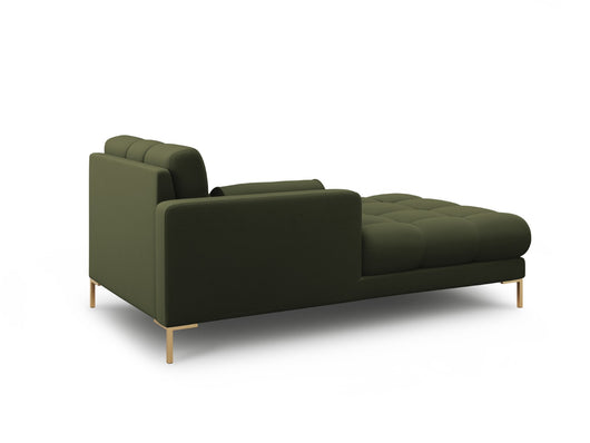Cosmopolitan Design - Chaise longue sinistra "Bali" in tessuto strutturato verde 
