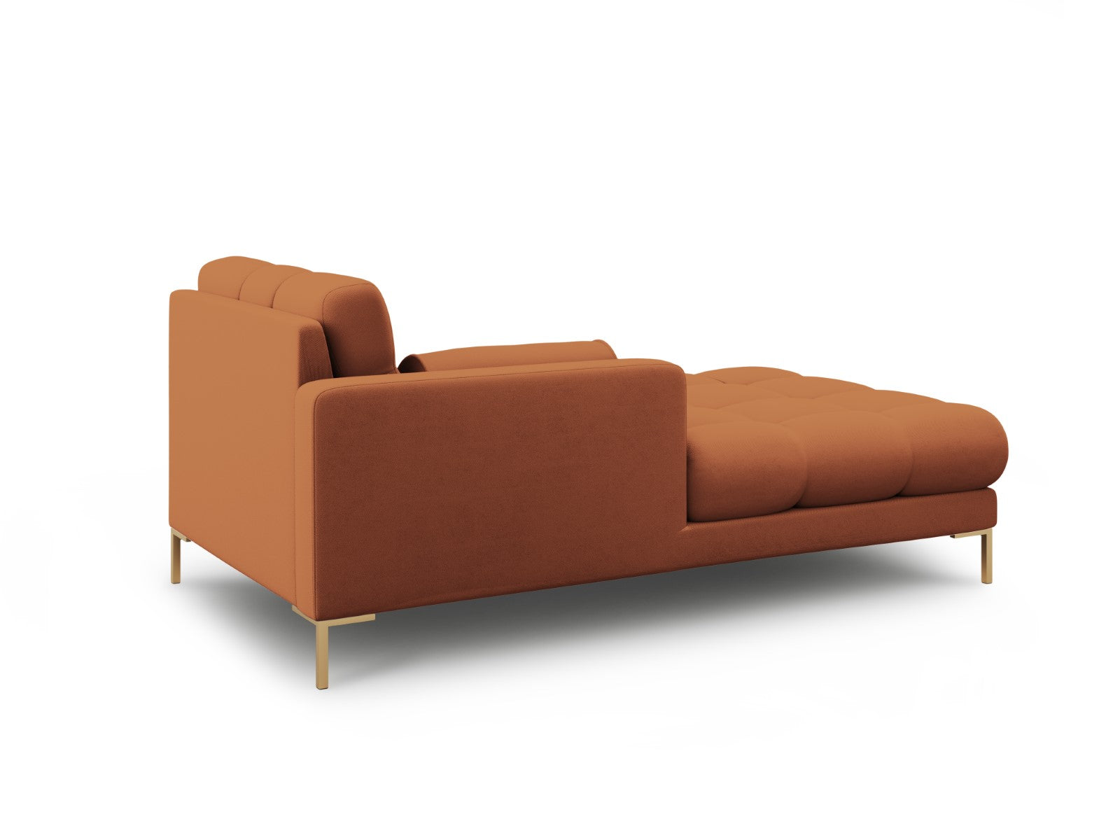 Cosmopolitan Design - Chaise longue sinistra "Bali" in tessuto strutturato mattone 