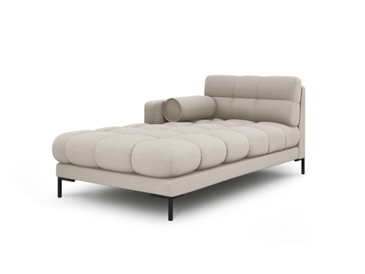 Cosmopolitan Design - Chaise longue sinistra "Bali" in tessuto strutturato beige 