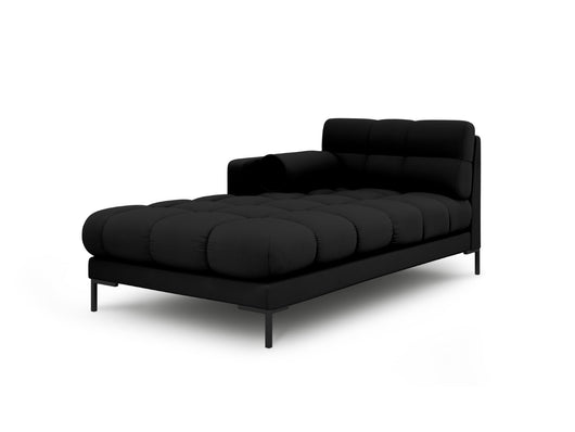 Cosmopolitan Design - Chaise longue sinistra "Bali" in tessuto strutturato nero 
