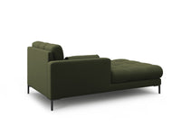Cosmopolitan Design - Chaise longue sinistra "Bali" in tessuto strutturato verde 
