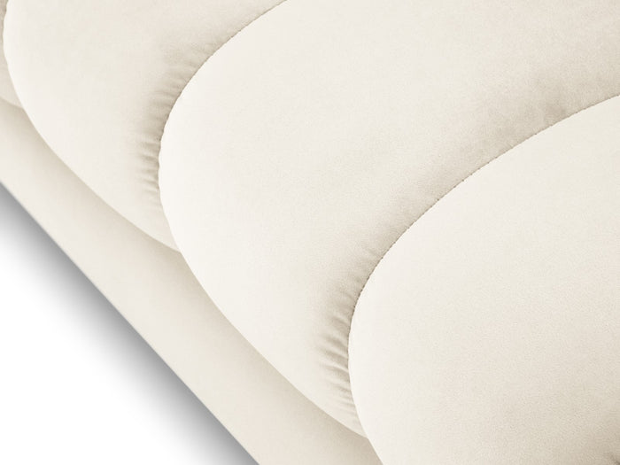 Cosmopolitan Design - Chaise longue sinistra "Bali" in velluto beige chiaro 