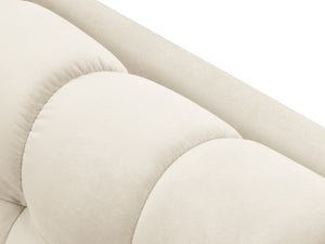 Cosmopolitan Design - Chaise longue sinistra "Bali" in velluto beige chiaro 