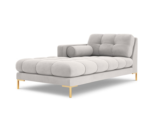 Cosmopolitan Design - Chaise longue sinistra "Bali" in velluto argento 