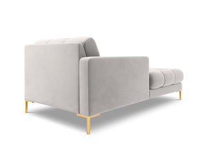 Cosmopolitan Design - Chaise longue sinistra "Bali" in velluto argento 