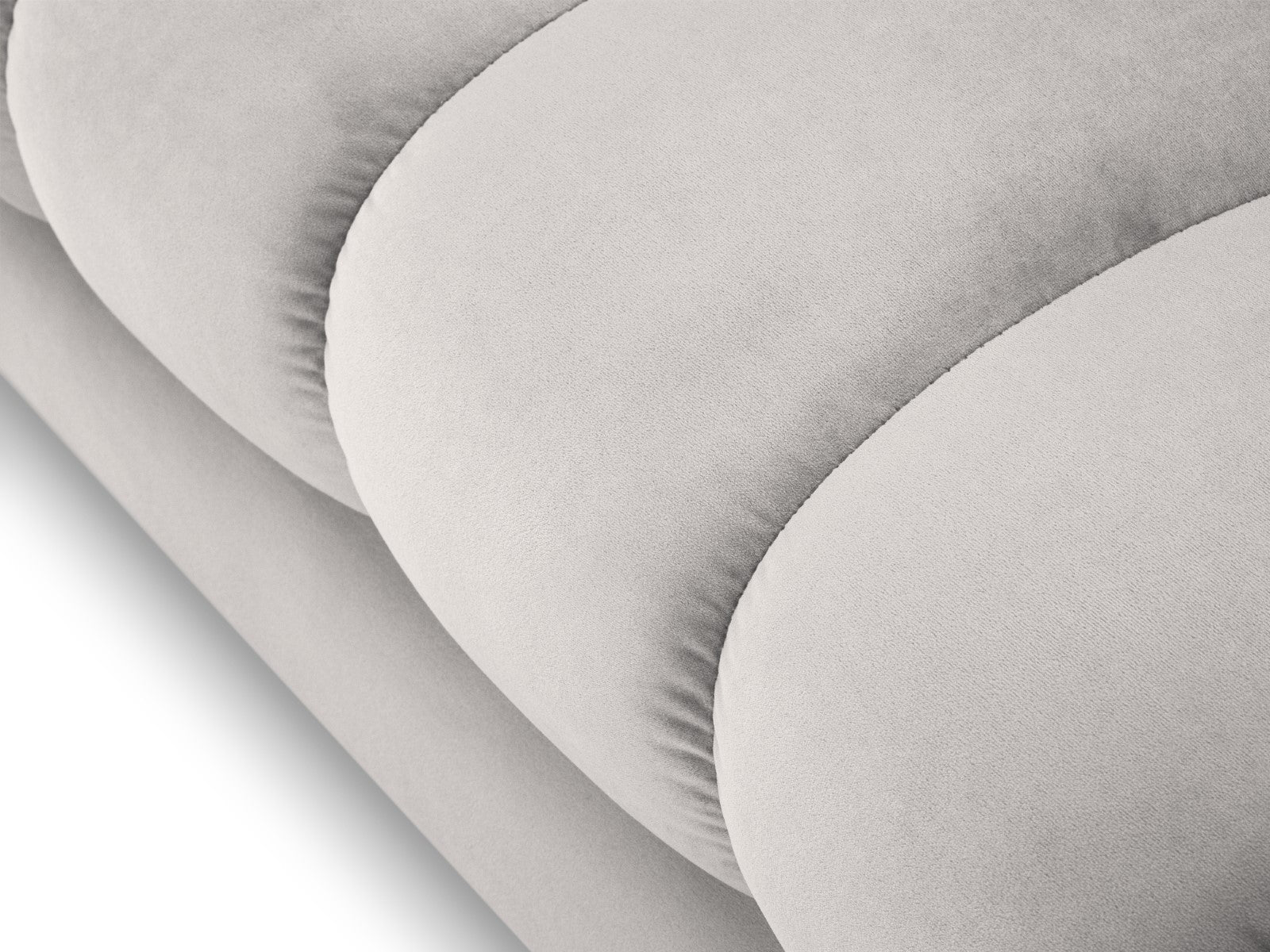 Cosmopolitan Design - Chaise longue sinistra "Bali" in velluto argento 