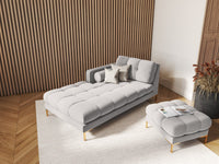 Cosmopolitan Design - Chaise longue sinistra "Bali" in velluto argento 