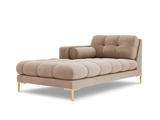 Cosmopolitan Design - Chaise longue sinistra "Bali" in velluto beige 