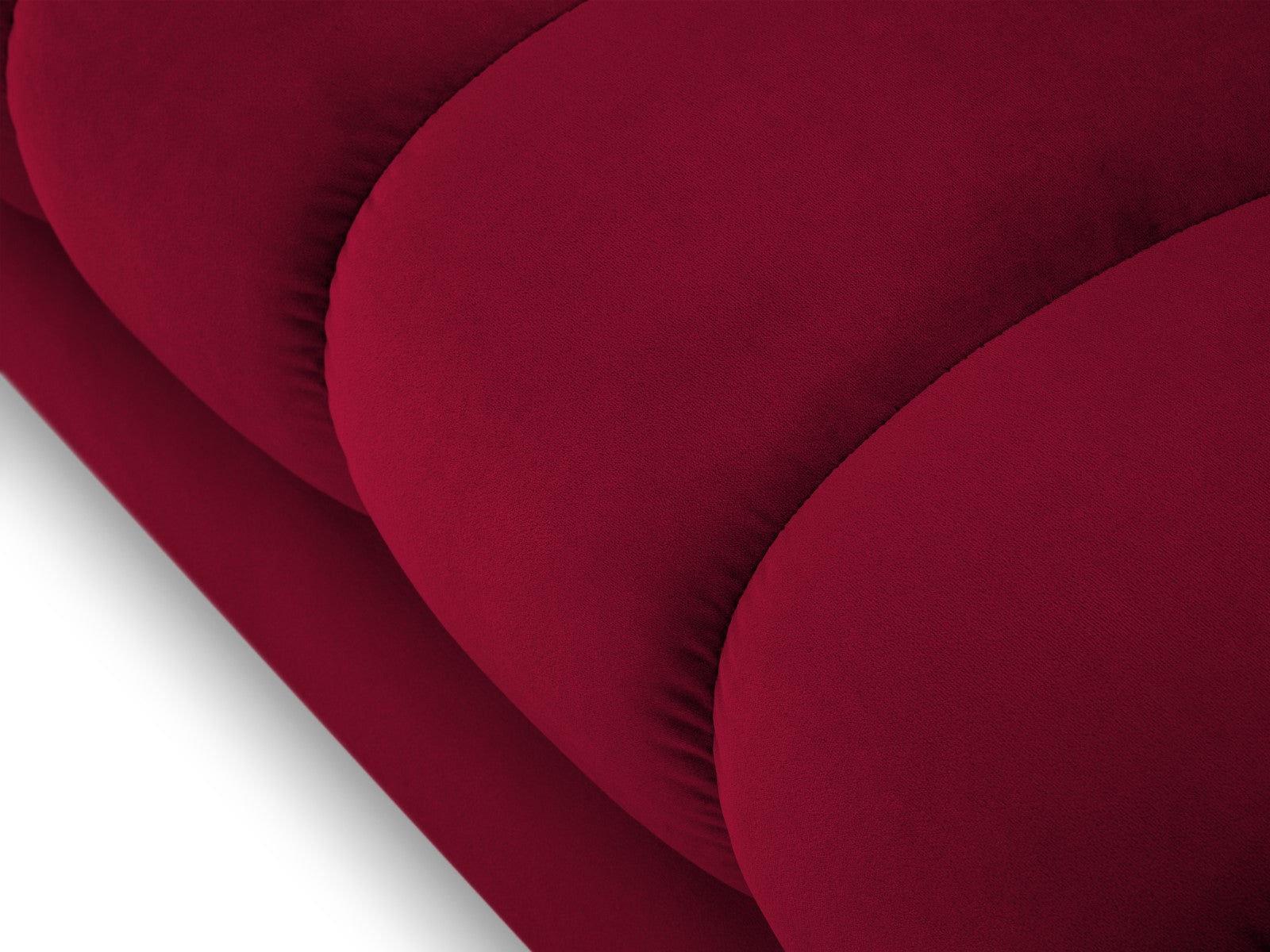 Cosmopolitan Design - Chaise longue sinistra "Bali" in velluto rosso 