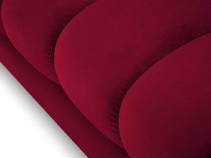 Cosmopolitan Design - Chaise longue sinistra "Bali" in velluto rosso 