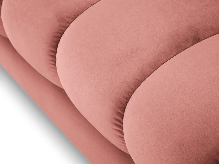 Cosmopolitan Design - Chaise longue sinistra "Bali" in velluto rosa 