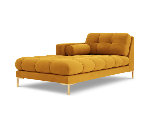 Cosmopolitan Design - Chaise longue sinistra "Bali" in velluto giallo 