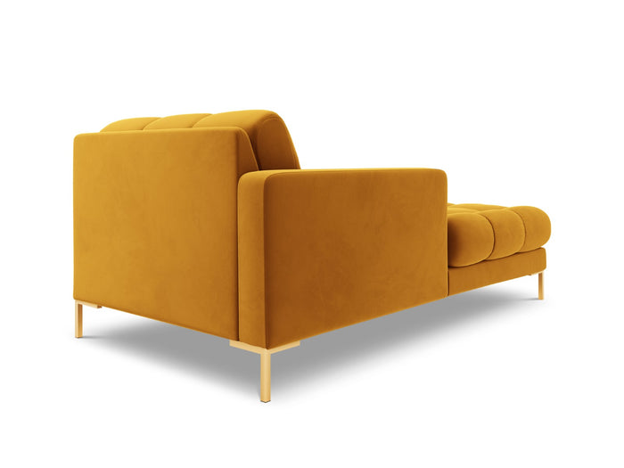Cosmopolitan Design - Chaise longue sinistra "Bali" in velluto giallo 