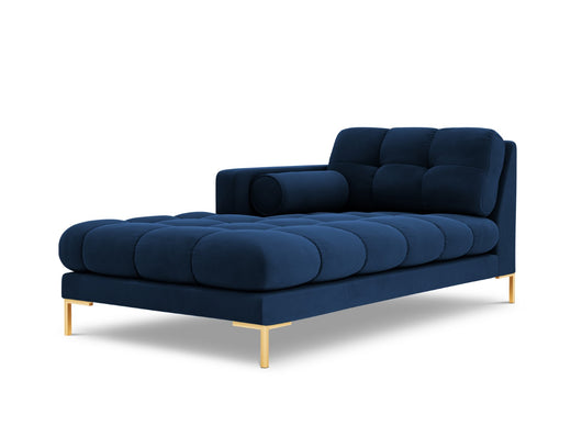Cosmopolitan Design - Chaise longue sinistra "Bali" in velluto blu reale 