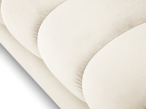 Cosmopolitan Design - Chaise longue sinistra "Bali" in velluto beige chiaro 