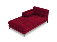 Cosmopolitan Design - Chaise longue sinistra "Bali" in velluto rosso 