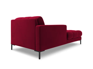 Cosmopolitan Design - Chaise longue sinistra "Bali" in velluto rosso 
