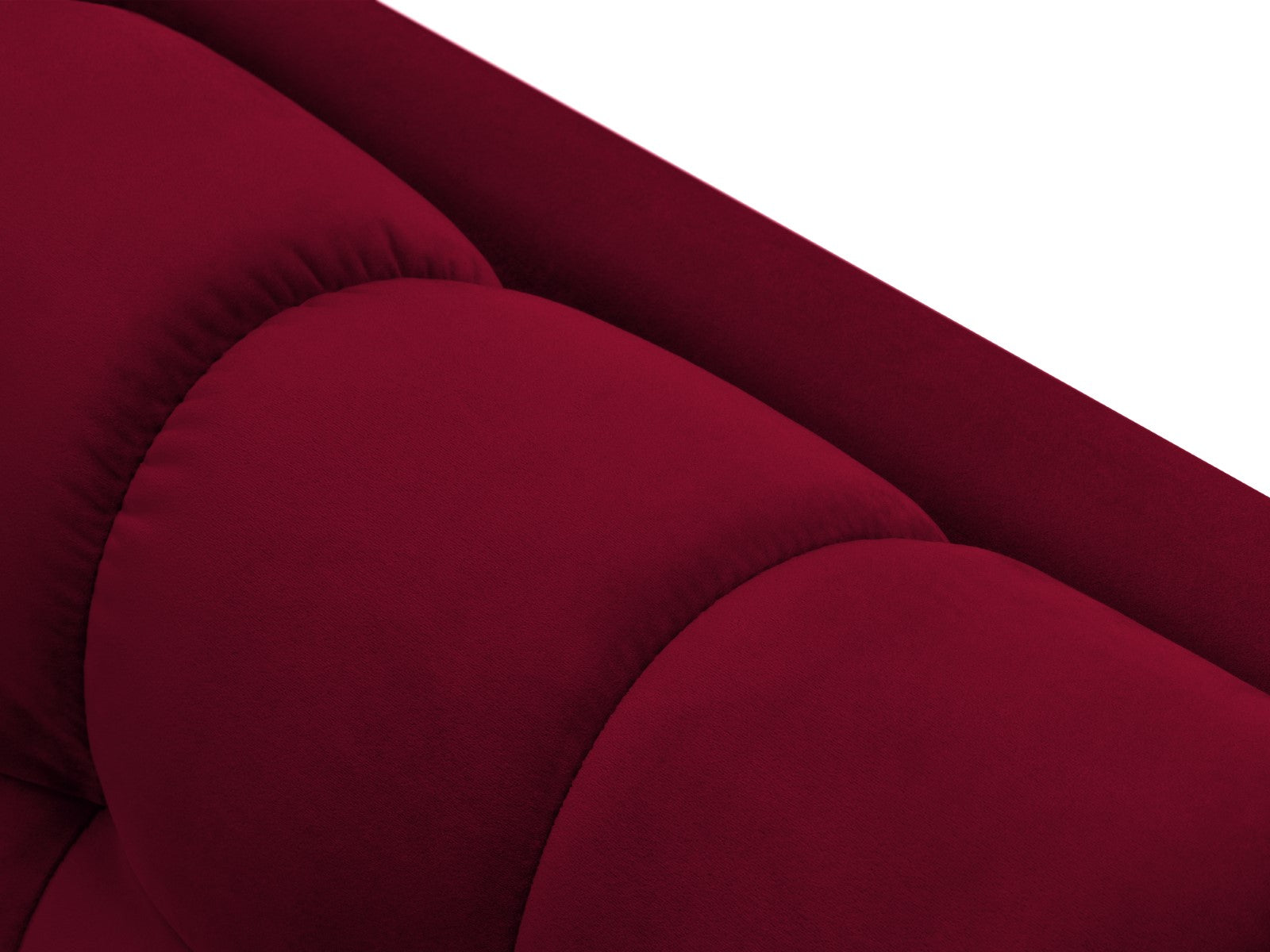 Cosmopolitan Design - Chaise longue sinistra "Bali" in velluto rosso 