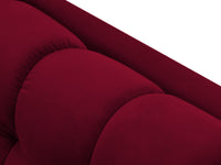 Cosmopolitan Design - Chaise longue sinistra "Bali" in velluto rosso 