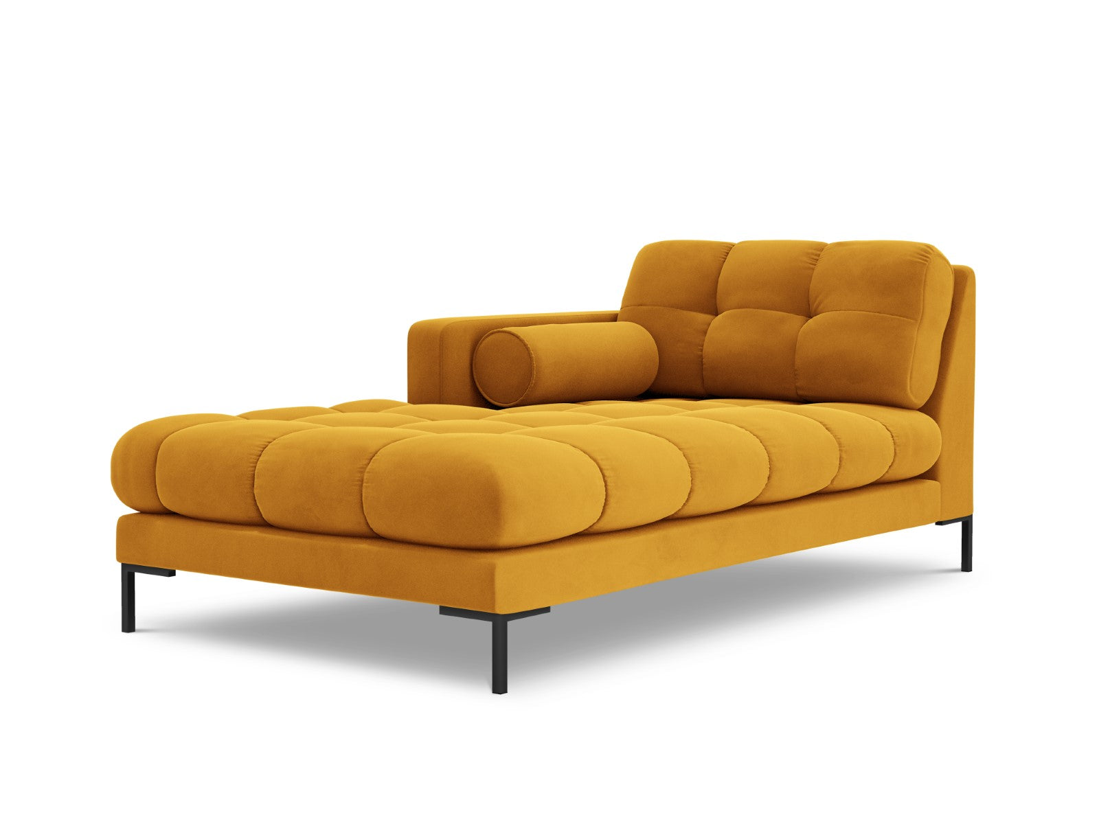 Cosmopolitan Design - Chaise longue sinistra "Bali" in velluto giallo 