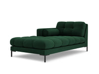 Cosmopolitan Design - Chaise longue sinistra "Bali" in velluto verde bottiglia 