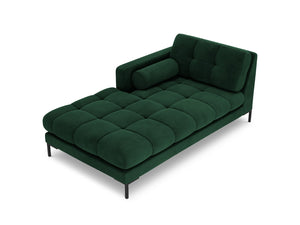 Cosmopolitan Design - Chaise longue sinistra "Bali" in velluto verde bottiglia 