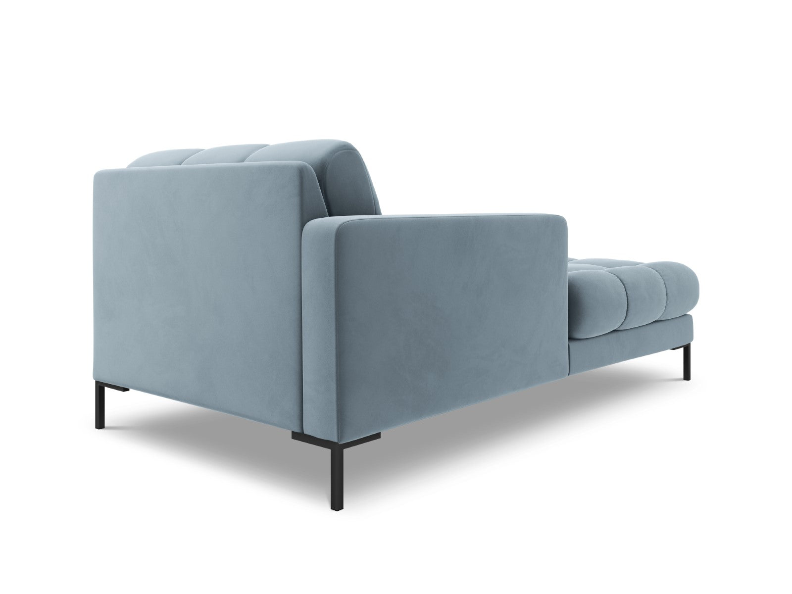 Cosmopolitan Design - Chaise longue sinistra "Bali" in velluto azzurro 